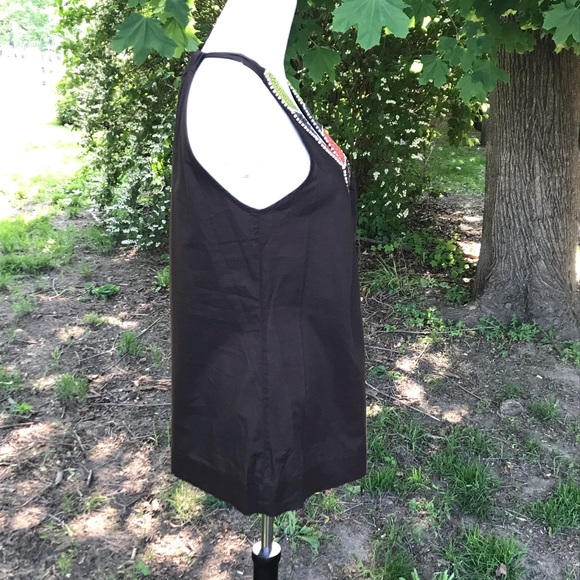 Apt. 9☀️Chocolate brown beaded halter tank - Picture 5 of 10